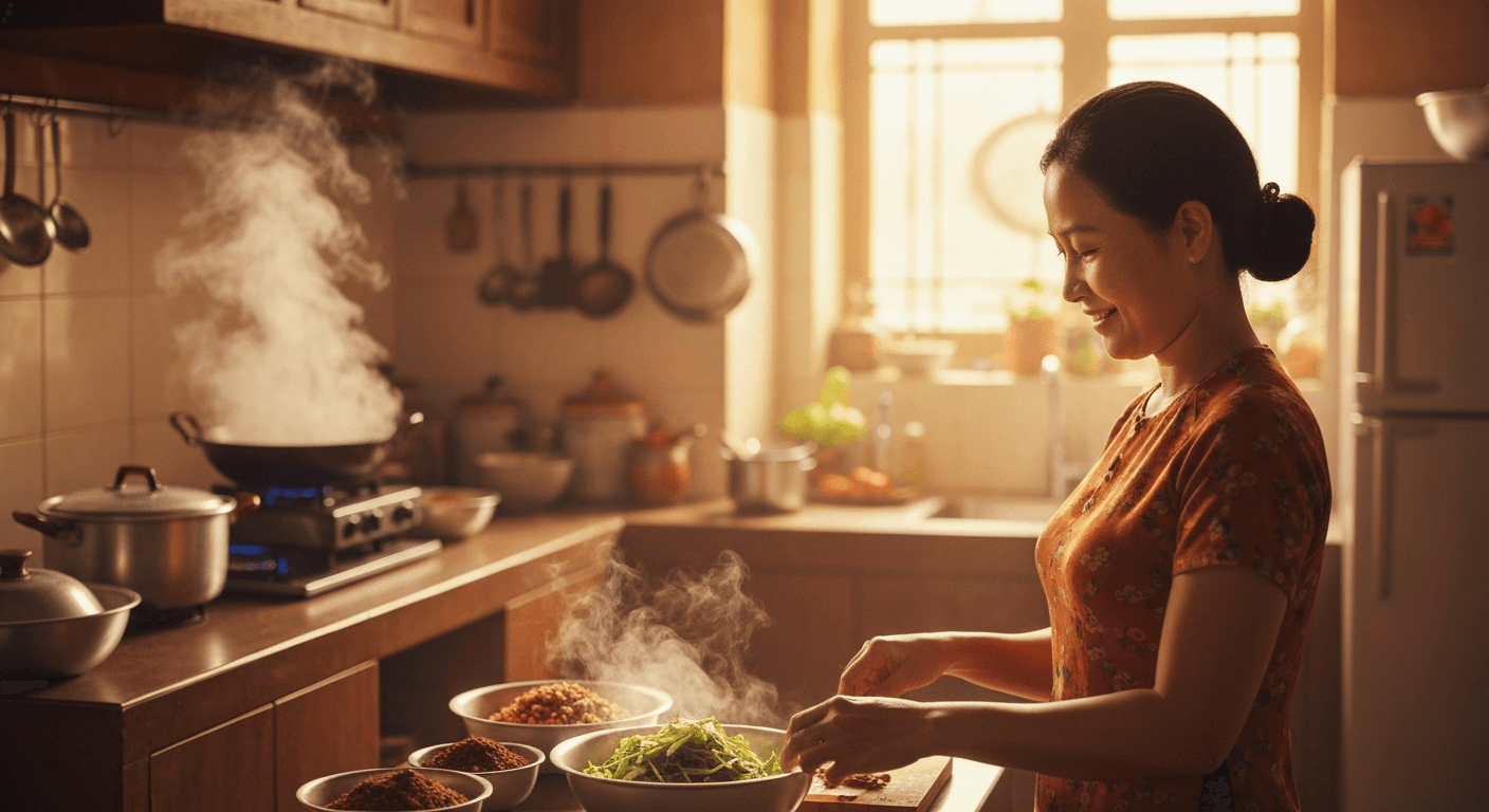 Vietnamese family kitchen